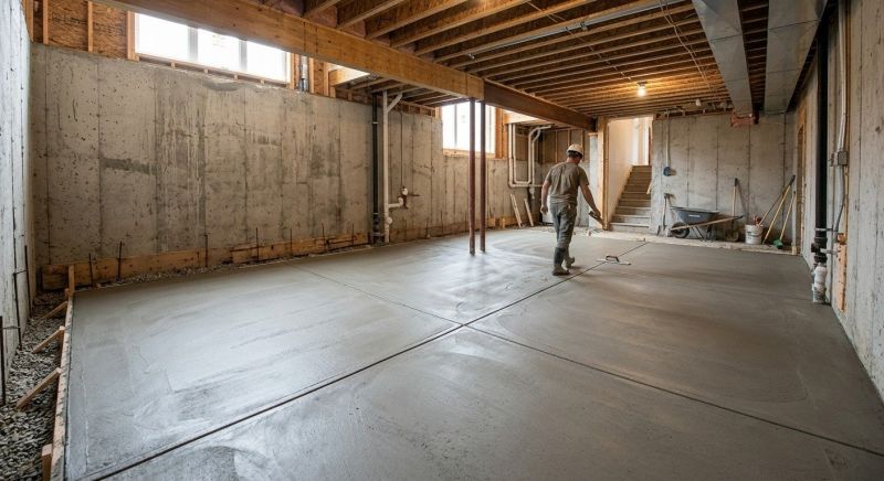 Basement Slab Installation in Concord, NC