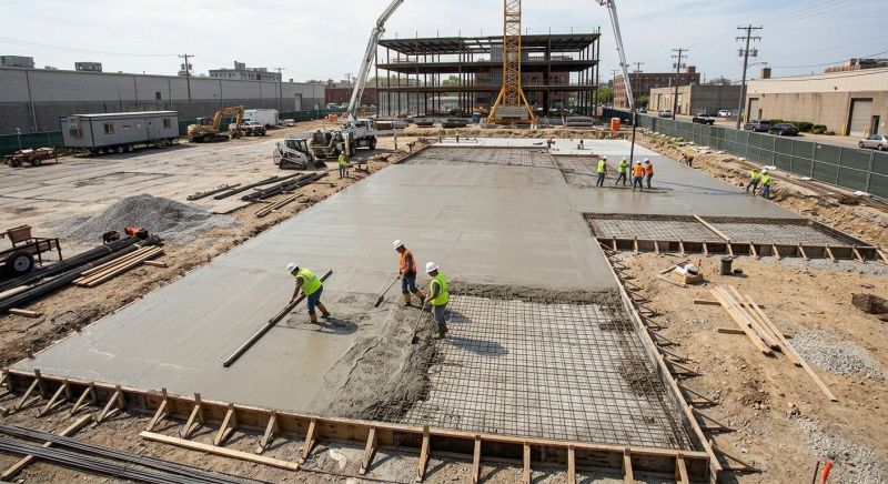 Commercial Slab Construction in Midland, NC