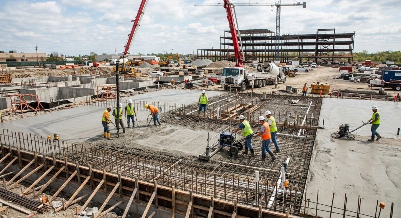 Commercial Slab Installation in Davidson, NC
