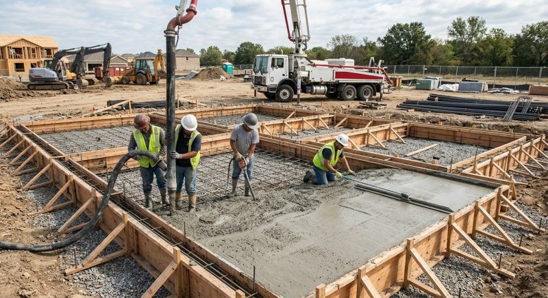Concrete Foundation Pouring in Concord, NC