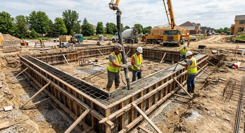 Foundation Wall Pouring in Cornelius, NC