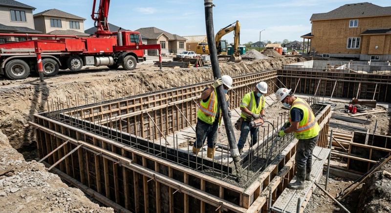Poured Foundation Installation in Concord, NC